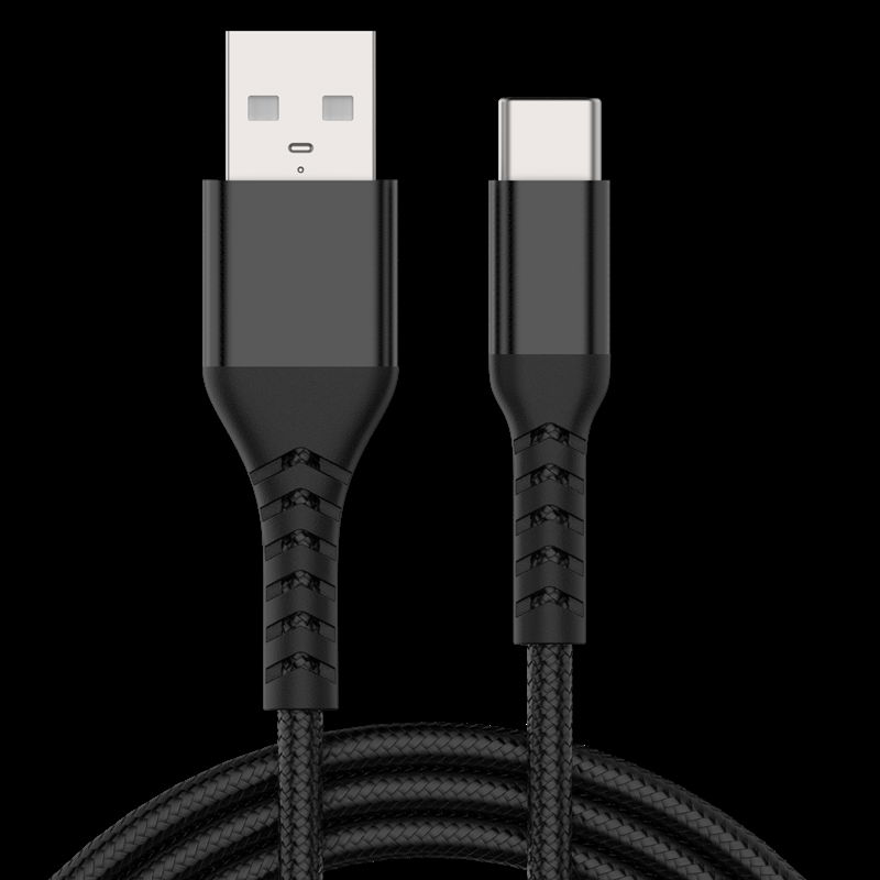 3A Heavy-Duty USB-A to USB-C Cable, USB 2.0, Aramid Fibers, 56k ohm Resistor 