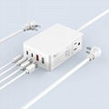 PD 65W USB Power Strip, 5ft Flat Extension Cord with 2 AC Outlets & 4 USB(2 USB  1