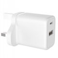 20W Dual-USB and USB-C Wall Charger