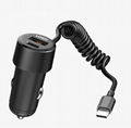 48W Fast Car Charger USB-C + USB-A port,