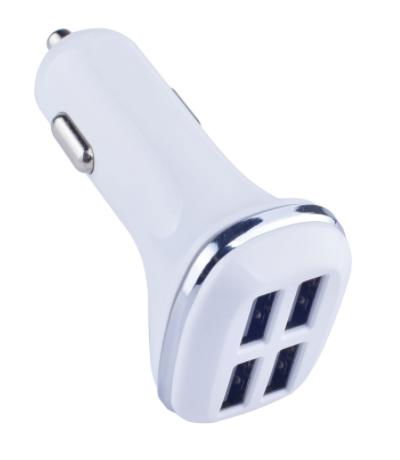 Fast Charging Power 4 Port USB Car Charger 31W USB-A1+2+3+4 : 5V-6.2A;