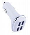 Fast Charging Power 4 Port USB Car Charger 31W USB-A1+2+3+4 : 5V-6.2A; 1