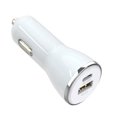 38W  mini 20W USB-C PD + 18W USB Fast Car Charger 