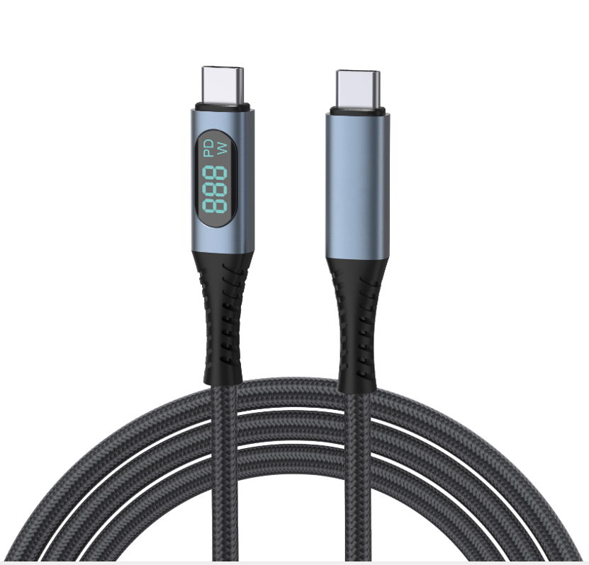 USB 4 Cable with LED Display,Supports 8K Video,Max 40Gbps Data Transfer,240W USB 2