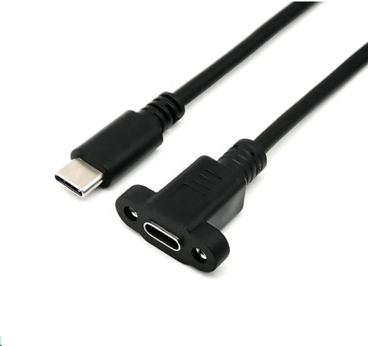 USB C to C Cable USB 3.1 Type C Male to Female Data Extension Cable with Panel M