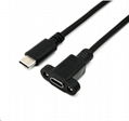 USB C to C Cable USB 3.1 Type C Male to Female Data Extension Cable with Panel M 1