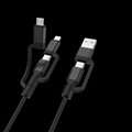 PD 60W USB C Multi Fast Charging Cable Nylon Braided Cord 5-in-1 3A USB/C to Typ
