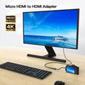 Micro HDMI to HDMI Adapter - 4K 60Hz Video - Durable High Speed Micro HDMI Type- 1