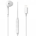 Wired mono headset with mfi lightning connector white, black with aramid fiber  1