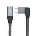 20Gbps 90 Degree Angled USB-C Cable in Black
