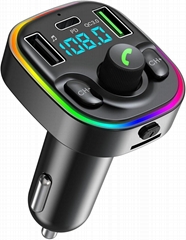 Car Bluetooth FM Transmitter (PD 20W & QC18W) Light Switch (Hot Product - 1*)