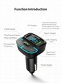 Car Bluetooth MP3 Player Ambient Light Charger 3