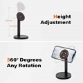 Magnetic Phone Stand,Adjustable Cell Phone Stand for Desk with 360° Magnetic 