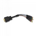 VGA HD15 to Component RCA Breakout Cable Adapter Male to Female Computer Video C 3