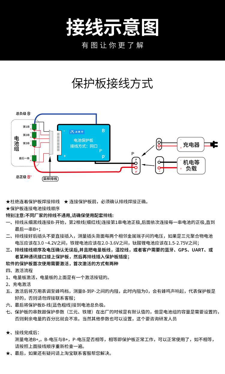 云特行智能鋰電3S~20S 20A~200A軟件版鋰電池保護板 3