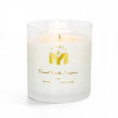 Scented Candle Coconut Vanilla  Fragrance  7.07 Oz Soy Wax 40 Hours Long L