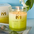 Scented Candle  Green Tea & Lime Fragrance  7.07 Oz Soy Wax 40 Hours Long L 1