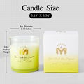 Scented Candle  Green Tea & Lime Fragrance  7.07 Oz Soy Wax 40 Hours Long L 3