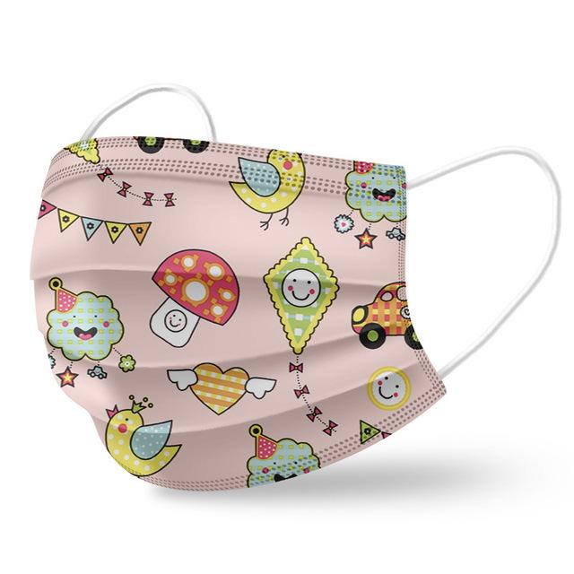 Cute 3ply cartoon printed protective face mask for children 4