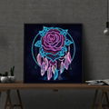 Luminous Diamond Rose Flower photo Night Light Abstract Wholesale Canvas Paintin 5