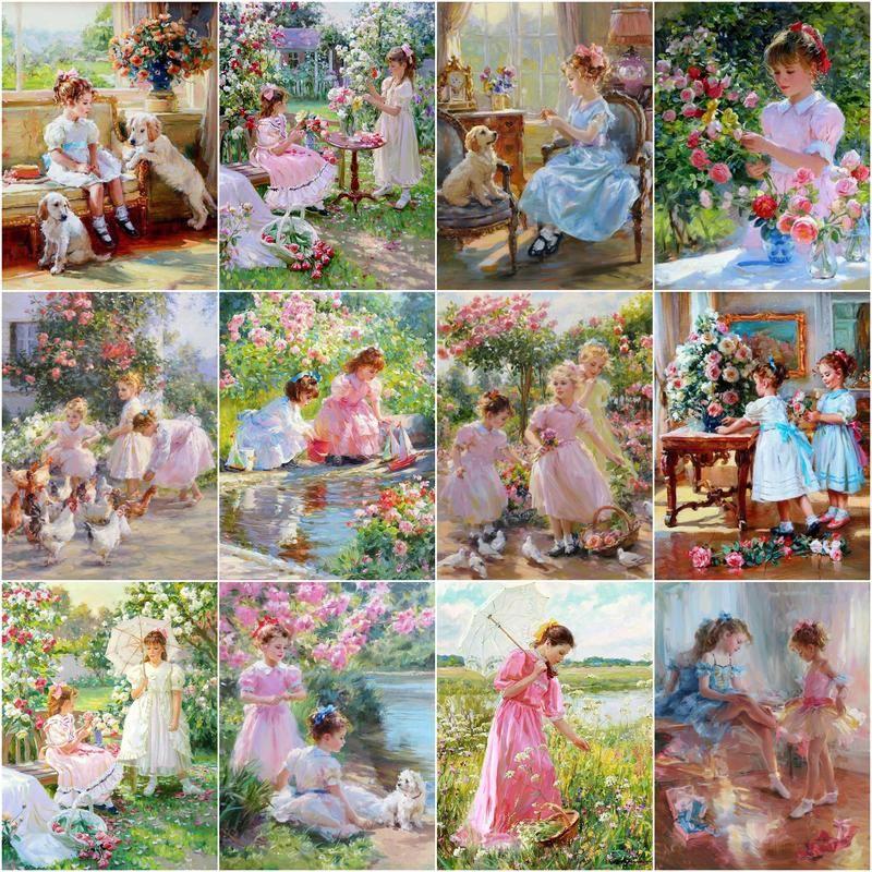 Best-selling customized made diy digital oil painting by numbers without frame 4