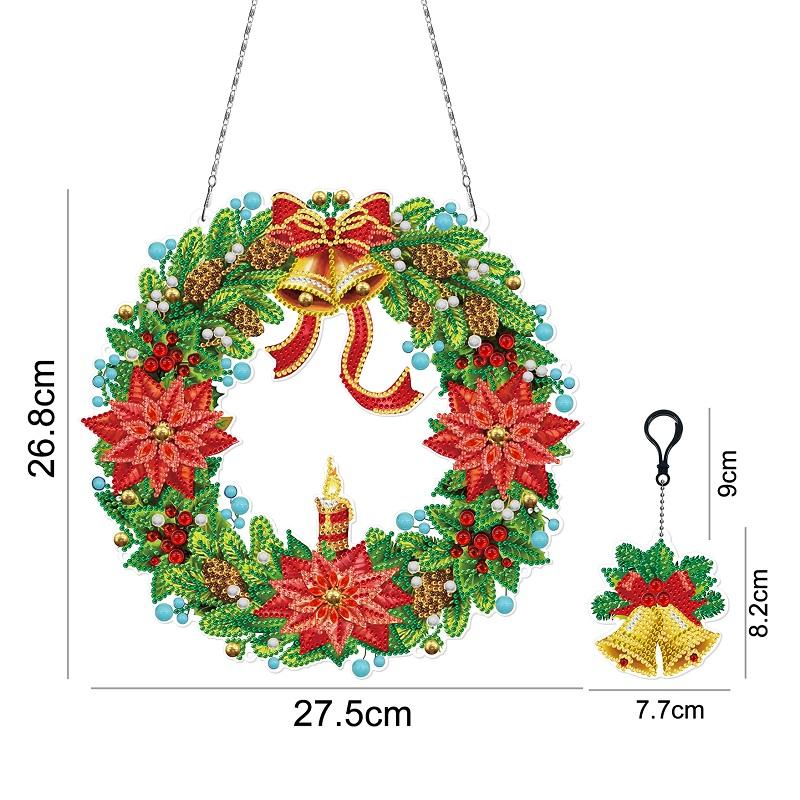  led light diamond painting chistmas wreath decorative 2