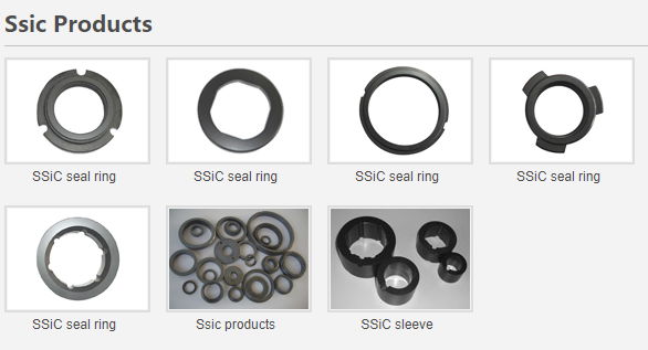 Silicon carbide nozzle insert ssic seal ring 4