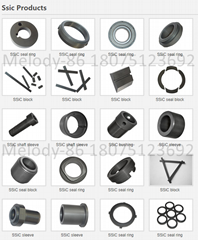 Ssic silicon carbide sic seal ring/block/sleeve/plate/insert/nozzle