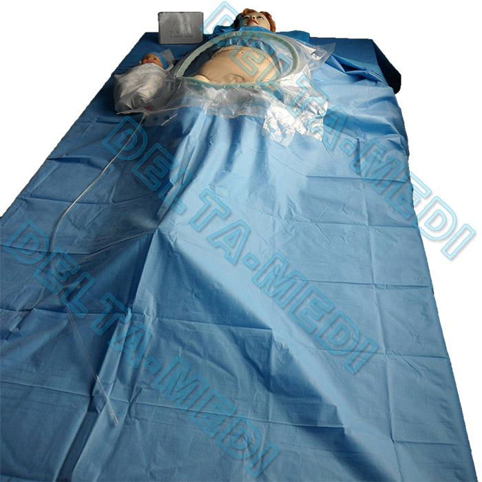 Absorbent Reinforced 40g - 60g SP / SMS / SMMS / SMMMS C-section surgical Drape  3