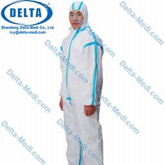 Microporous Heat Sealing Taped Medical Protective Clothing medical coverall
