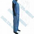 Dustproof Breathable V Neck Disposable Scrub Suit Warm Up With Pockets 5
