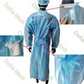 PP coated PE Film disposable isolation gown AAMI Level 2 AAMI Level 3 2