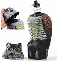 Shaker owl farm bird scaring mouse animal model adorns outdoor garden
