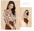 Baizi Autumn 2021 New Chiffon Top Long