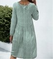 Long-sleeved leopard-print pocket dress for fall/winter 2021 4