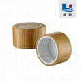 28/410Screw cap. Cover with bamboo lid. Bamboo wood cover. plastic cap 1