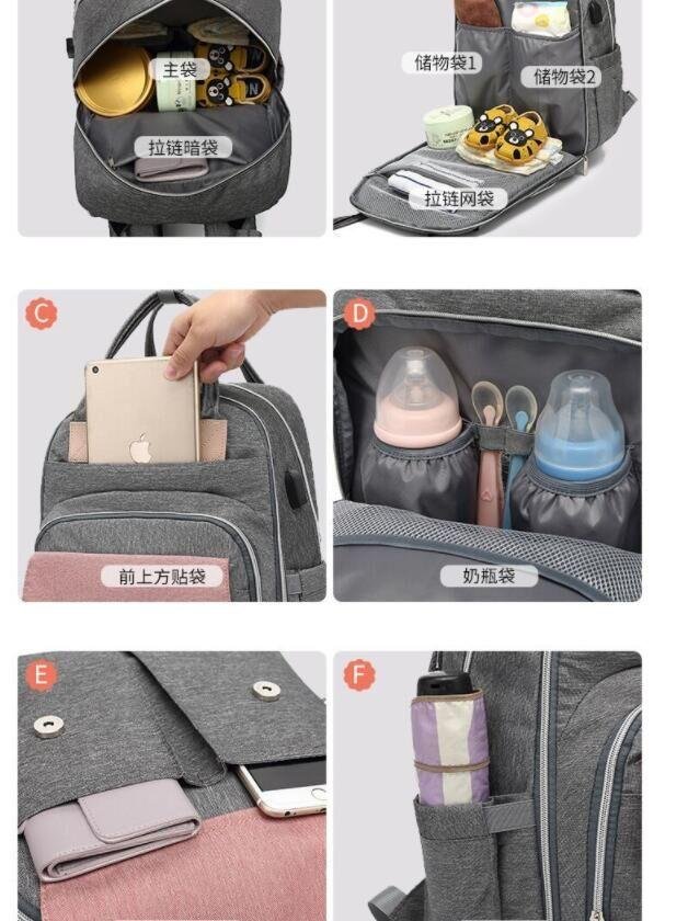 USB charging mother and baby bag 3