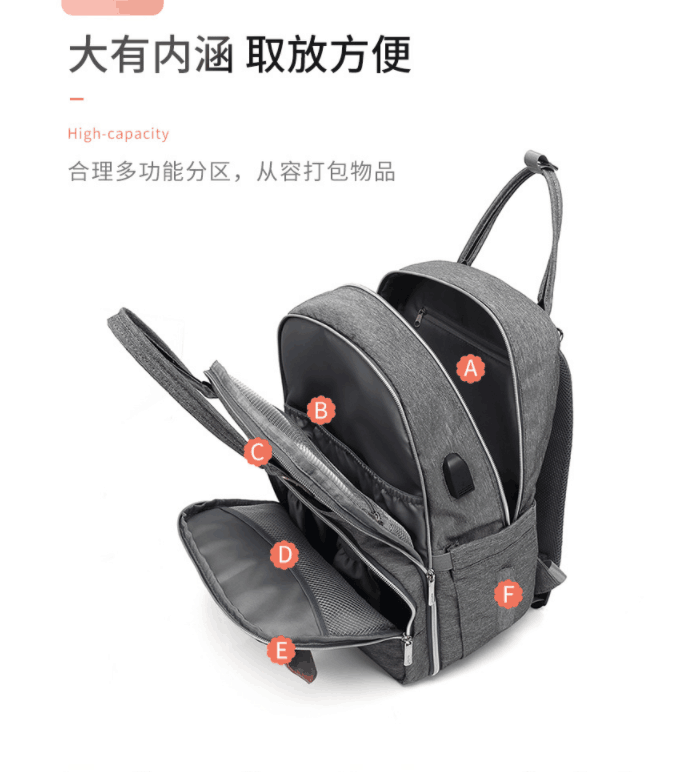 USB charging mother and baby bag 4