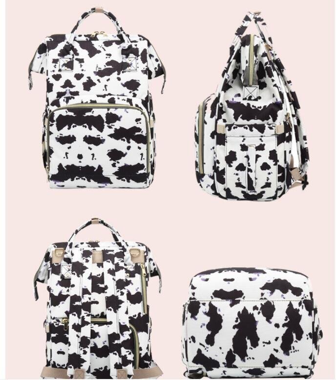  Fashion Printed Backpack, Multifunctional and Large Capacity Mother and Baby Bag 3