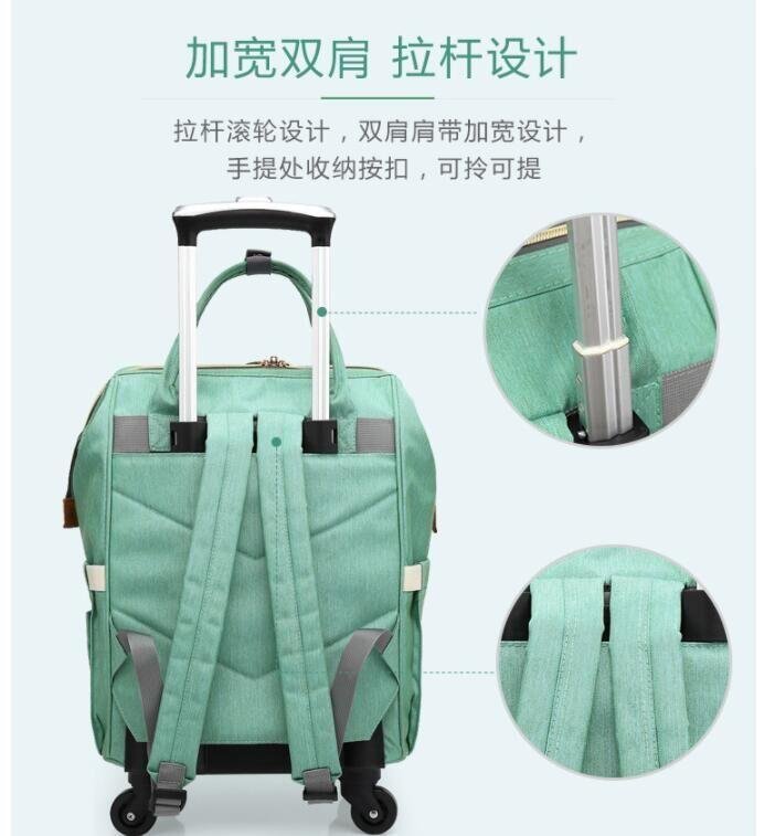 Trolley Mummy Bag Fashion Double Shoulder Mummy Bag 4
