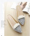 2021 new slippers women's outer wear pointed toe sandals