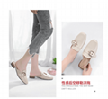 Flat-bottomed summer half slippers with thick heel ladies sandals
