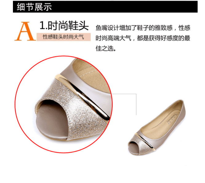 2021 new fish mouth single shoes women flat shoes 4