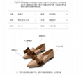 Fashion bow flat shoes with one foot and two wear loafers with soft sole 2