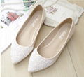 2021 fall new pointed shallow mouth single shoes sequins