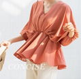 Chiffon shirt temperament blouse women's sweet fairy little shirt 