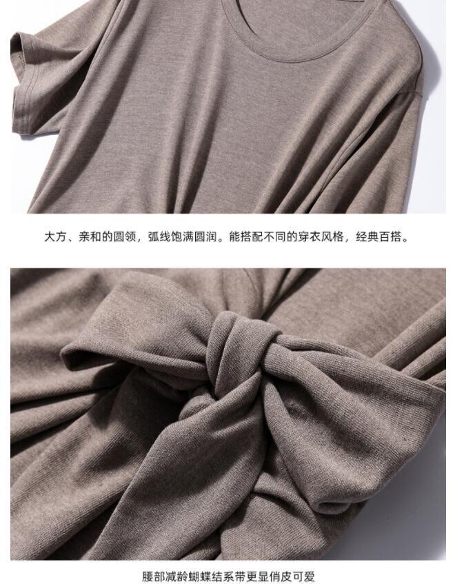 Temperament women's T-shirt skirt loose dress female summer  2