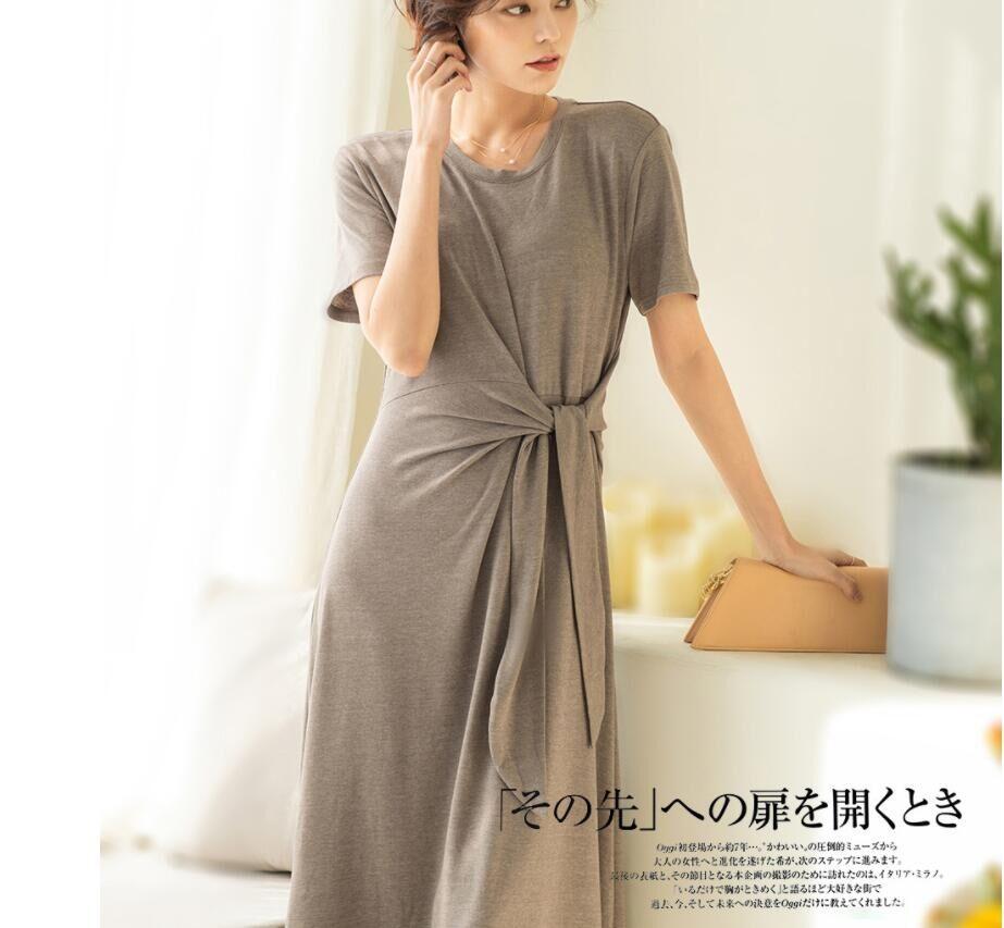 Temperament women's T-shirt skirt loose dress female summer 