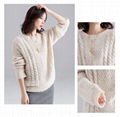 Women's Autumn New Mohair Round Neck Loose Outer Sweater 