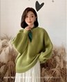 Korean women's knit sweater loose lazy style all-match sweater women  5